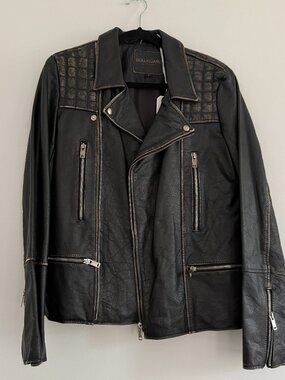 Bolongaro Trevor Leather Moto Jacket NWT